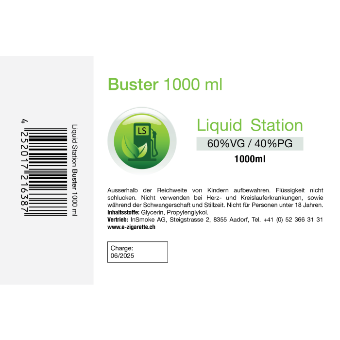 Liquid Station Buster Mix 1000 ml - 40PG/60VG
